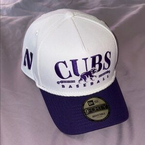 New Era White and Purple Cubs Cap - Limited Edition Cubs x Northwestern